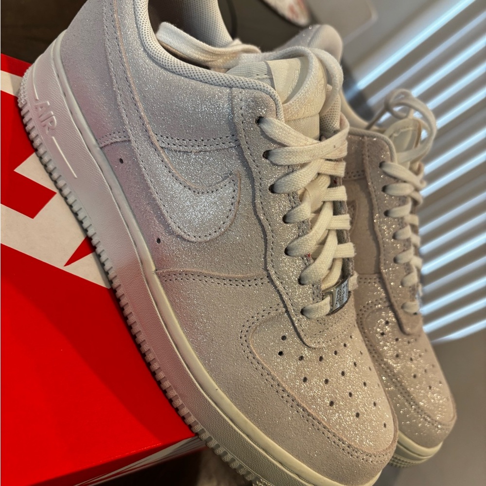 Nike Women’s Sneakers Silver Glitter Low Top